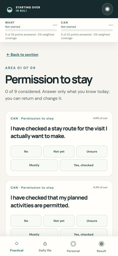 Questions about permission to stay